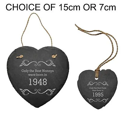 PERSONALISED ENGRAVED SLATE SIGN PLAQUE 21st 30th 40th 60th 70th BIRTHDAY GIFT • £7.95