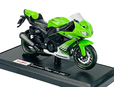 Maisto Kawasaki Ninja Zx-10r Green 1:18 Motorcycle Die Cast Model New In Box  • £10.24