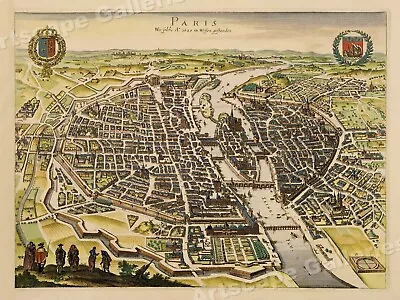 Paris 1620 Historic City Plan Vintage Map - 24x32 • $24.95