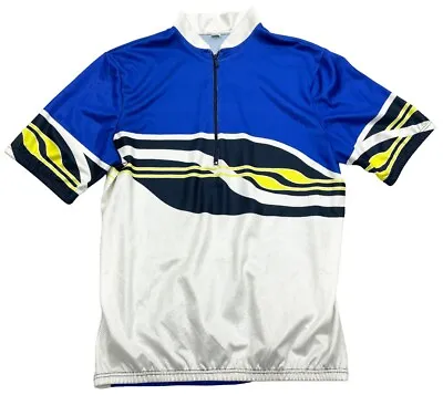 Decathlon France Made Abstract Cycling Bike Jersey Men Large L • $14.30