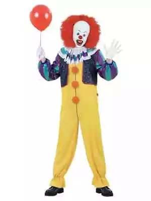 Smiffys Pennywise Costume Pennywise Clown IT The Movie Men's Fancy Dress Costume • £19.99
