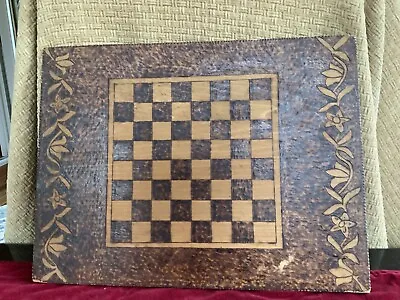 Vintage Carved Checker Board • $20