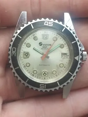Vintage Men's Diver System DAP Automatic Watch FE 4611 Yema Superman Sicura • £116.68