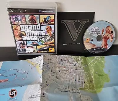 Grand Theft Auto V (PlayStation 3 2013) With Map And Manual! - COMPLETE • $13.95