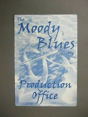 The Moody Blues Official Door Sign Approximately 8 1/2  X 11  Tour 1998 ! • $9.99