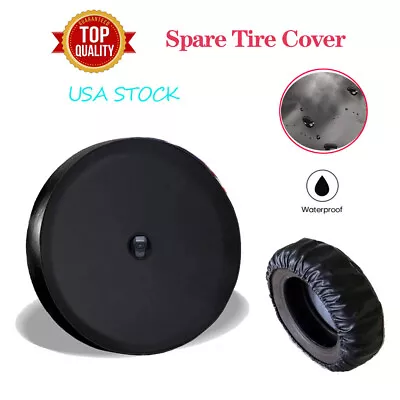 17  Camera Hole Waterproof Black Vinyl Spare Wheel Tire Cover For JL Jeep Camper • $19.78