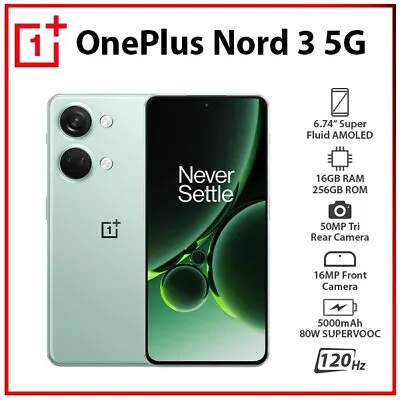 (Global) OnePlus Nord 3 5G 16GB+256GB GREEN Dual SIM Android Mobile Phone AU NEW • $985