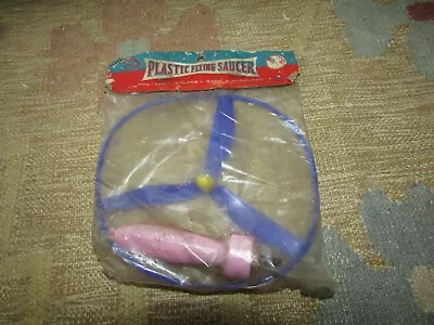 Vintage 1960's Plastic Flying Saucer Toy In Original Package Hong Kong • $15