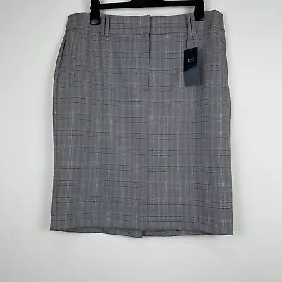 Marks & Spencer Skirt Grey Mix Check Lightweight M&S 10 -22 Reg &Long Womens New • £12.95