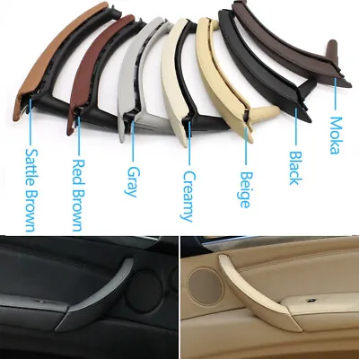 $104.40 • Buy Interior Door Pull Handle With Leather Cover For BMW X5 X6 E70 E71 E72 2007-2013