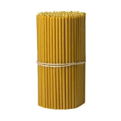 Beeswax Candles Bulk 50pcs. For Home Church Prayer Hanukkah Advent Christmas • £20.27