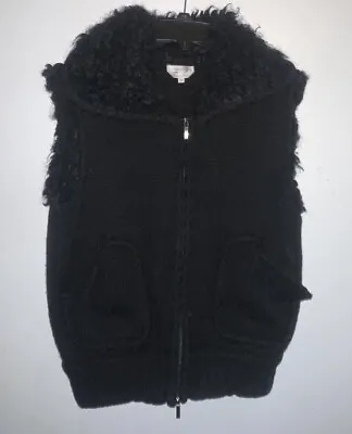 Vest Two Pockets Max Mara Woman Black Wool/Kashmir Sz M • $25.99