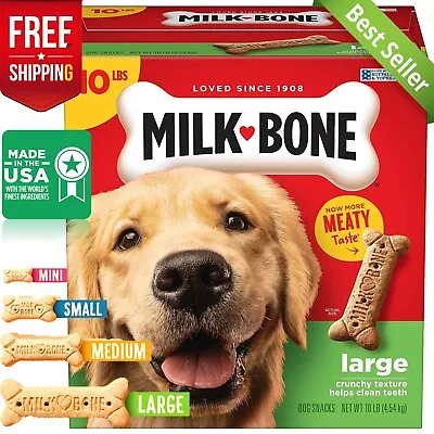 Milk-Bone Original Dog Treats Crunch Texture Biscuits For Large Dogs 10 Lbs • $17.99