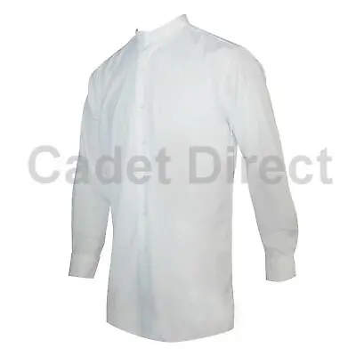 Forces White Collarless Mess Dress Tunic Shirt • £16.95