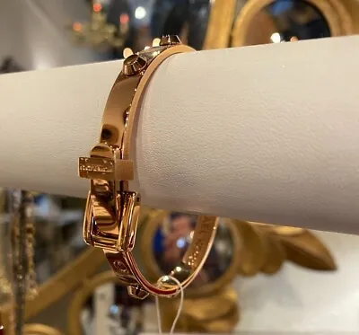 Michael Kors Women's Rose Gold Plated Bangle Bracelet - Buckle Clasp - NIB  • $70