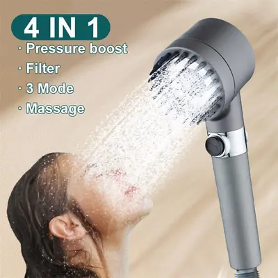 4 In 1 Massage Skin Multifunctional Shower Head With Filter Handheld Shower Head • £7.25