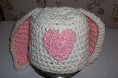 $14.99 • Buy Crocheted Bunny Hat Baby / Toddler Hat Handmade New