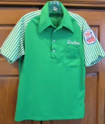 Vintage Hilton Brand 1970's Bowling Shirt Men's Size Medium Version #2 Green • $89.99