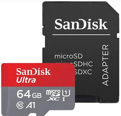 Sandisk 64GB Micro SD XC Card 120MB/s For Nextbase Dash Cam U1 Garmin Dash Cam  • £8.59