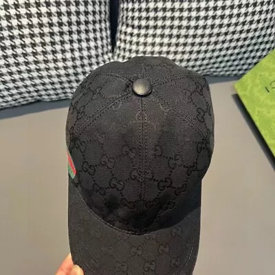Free Shipping Hat Cotton Black Baseball Cap Adjustable Size M US • $69.99