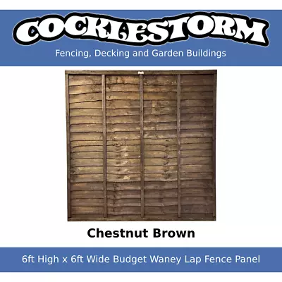 6ft High X 6ft Wide Chestnut Brown Fence Panel - Free Delivery Within 60 Miles • £37