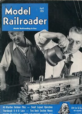 Model Railroader Magazine April 1951 Very Good Condition • $5