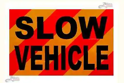 MAGNETIC SLOW VEHICLE 300x200 REFLECTIVE CAR TRUCK CHEVRONS SIGN OR OWN WORDING? • £12.95