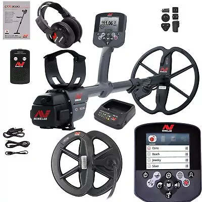 Minelab CTX 3030 Waterproof Metal Detector With 6  Round Smart Coil And Cover • $2313