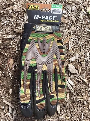 Brand New Mechanix Wear M-Pact Woodland Camo Gloves (XL) - 2 Pair • $46