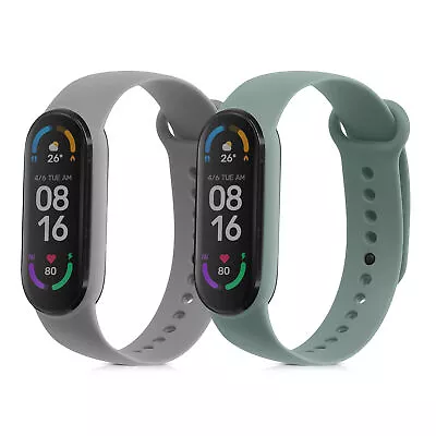 Silicone Watch Strap Set For Xiaomi Mi Smart Band 6 Mi Band 6 Band 5 • £4.79