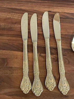 Rogers Stainless Gold Plated Flatware 26 Piece Set Royalty?? • $45