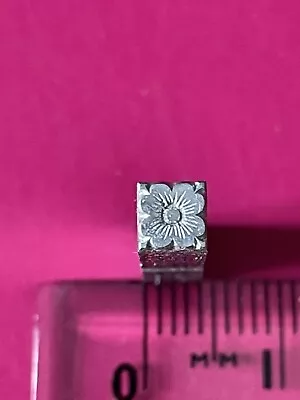 £4.25 • Buy 1 X Metal FLOWER Tudor Rose Style Printers Block Print Type Letterpress Flourish