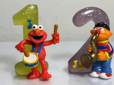 Elmo Birthday # 1  & Ernie  # 2 Cake Toppers   Sesame Street Applause VTG • $16.95