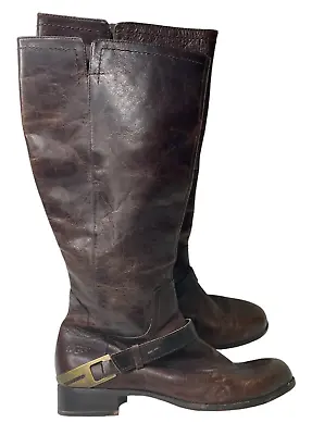 Ugg Women's Channing II Brown Leather Knee High Equestrian Boots Sz 9M (1001637) • $49.20