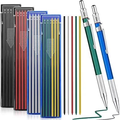 2 Pcs Welders Pencil With 48 PCS Round Refills Mechanical Pencils Metal Welding • $14.29