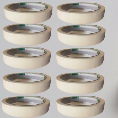 20 Rolls 60 FT General Purpose Masking Tape 0.59  Inch Adhesive Ivory White LOT • $29