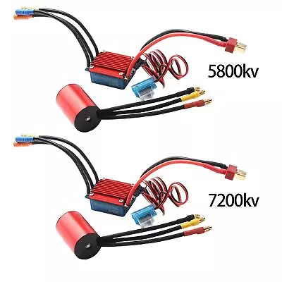 4 Pole 2430 Motor With 25A Brushless ESC For 1/16 1/18 Scale Car Model • £24.97