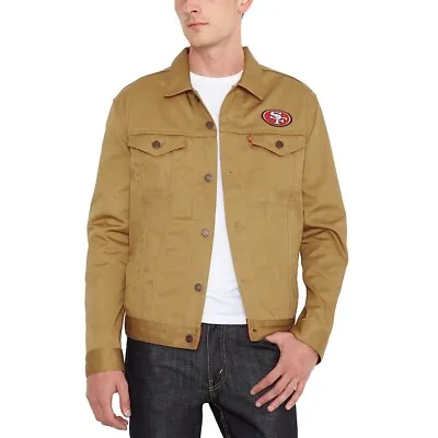 Levis San Francisco 49ers Levi's Gold Twill Trucker Button-Up Jacket 18194000 • $82.99