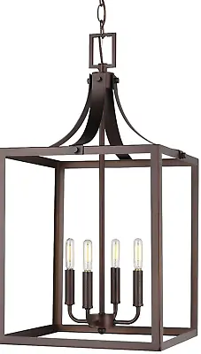 Seagull Lighting Labette 4 Light Hall/Foyer Hanging Light Bronze 5340604-710 • $49.95