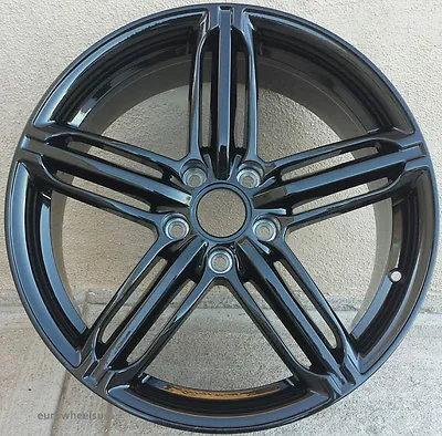 $691 • Buy 18x8 Black Wheels For Audi A4 A8 Q5 VW CC Jetta GTI 18 Inch +35 5x112 Rims Set 4