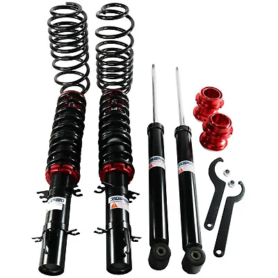 Red Coilovers Kit Suspension Coil Springs Fits VW Golf Mk4 2WD Only A4 1998-2005 • $395.99