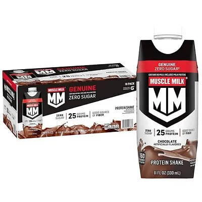 Muscle Milk Genuine Chocolate Protein Shake 11 Fl Oz - 04738 (18 Pack) • $39.05