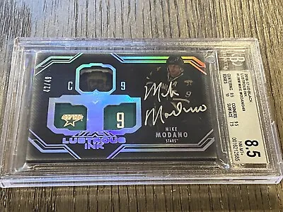 2016-17 Upper Deck Black Mike Modano Lustrous Ink Auto /49 BGS 8.5 Auto 10 HOF • $200