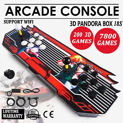 2023 WIFI Pandora Box 3D 8000 Games Retro Video Game Double Stick Arcade Console • $168.90