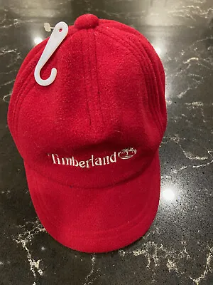 Timberland Baby / Toddler Baseball Cap Fleece Hat Red New With Tags 44cm 6 Month • £9.80