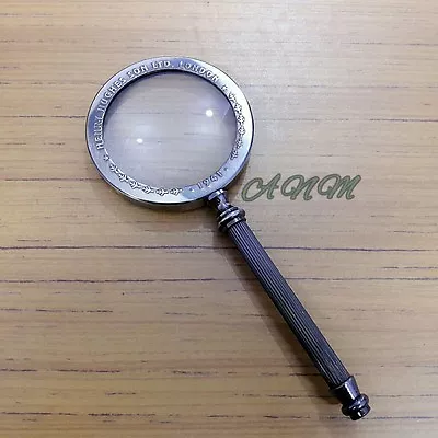 Magnifier Brass Magnifying Glass Antique Vintage Collectible Desktop Item • $42.90