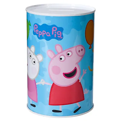 £6.99 • Buy Peppa Pig Kids Money Piggy Bank Coin Saving Cash Tin Metal Box Boys Girls