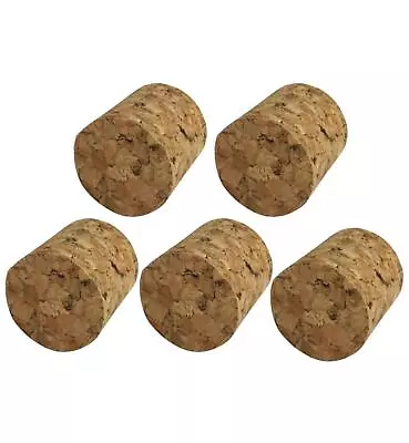 5 X Solid Cork Bungs - To Fit 1 Gallon Demijohn / Airlock - Home Brew • £7.89