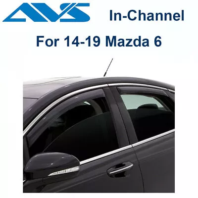 AVS Rain Guards In-Channel Window Vent Visor 4Pc Smoke For 13-17 Mazda 6  194972 • $81.04