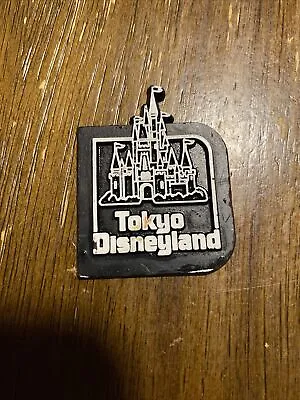 Tokyo Disneyland Vintage Rubber Magnet Discolored Castle Black White Disneyana • $9.82